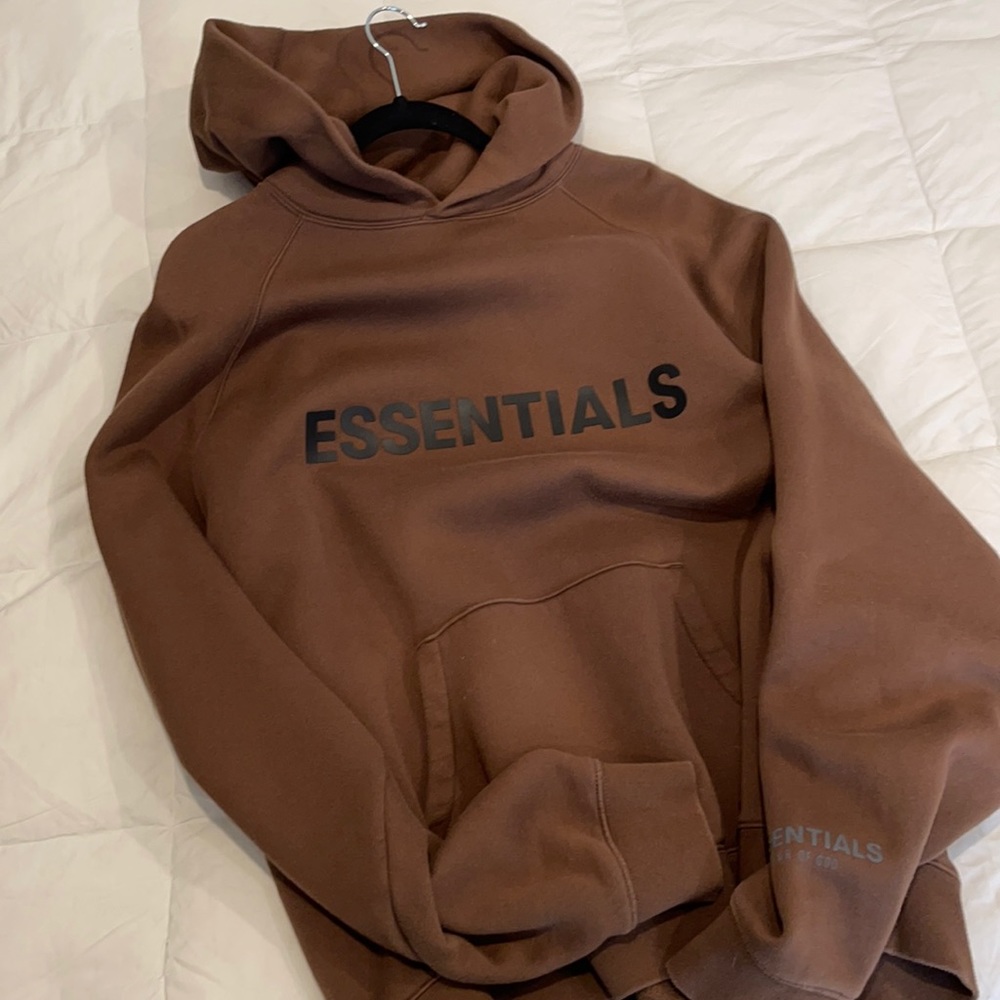Essentials hoodie brown